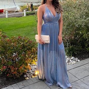 Formal long blue and rose gold dress. Perfect condition.